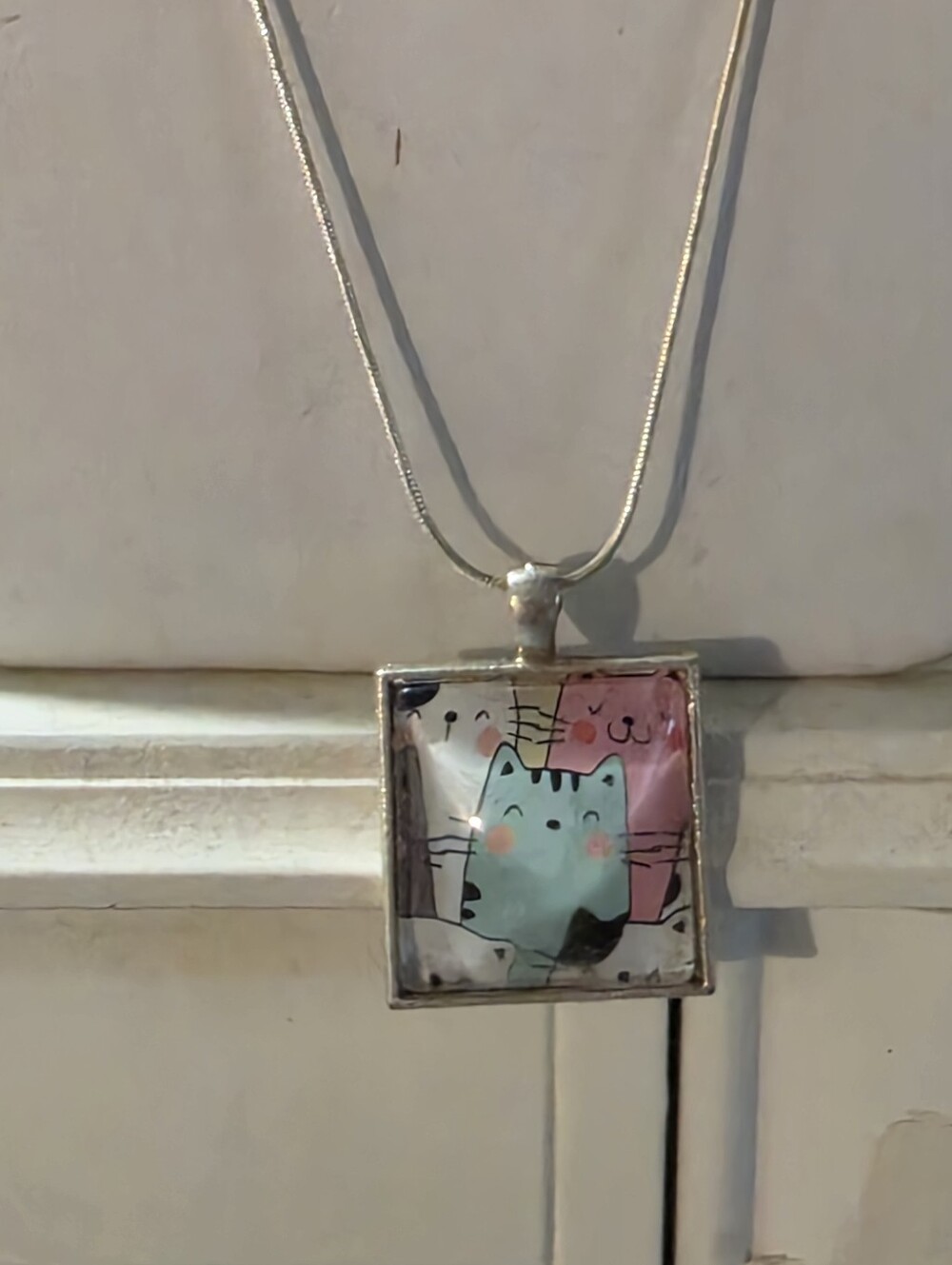 Cute Cat Lover Necklace Handmade